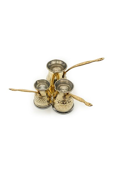 ANTEPSEPETİ Copper Yellow Coffee Cotton Set
