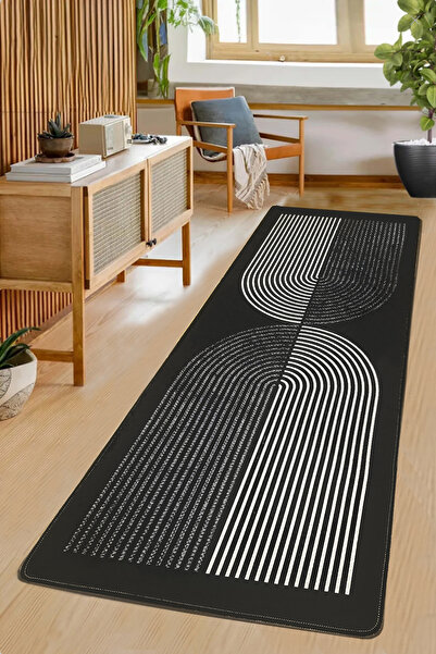 Chilai Home Middle Siyah Dikdörtgen Dekoratif Halı Djth