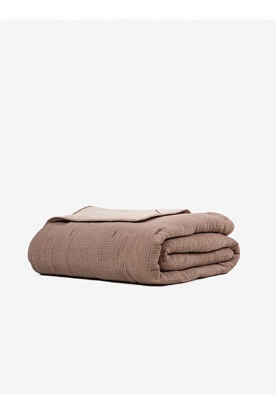 Barine Koza Beige Brown 100% Cotton Quilt 178X234 cm