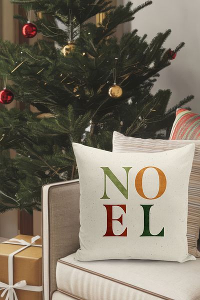 Filamente Christmas Themed Throw Pillow Cover / Christmas - Christmas Cushion Cover (Double-Sided Printed - Hidden Zipper)