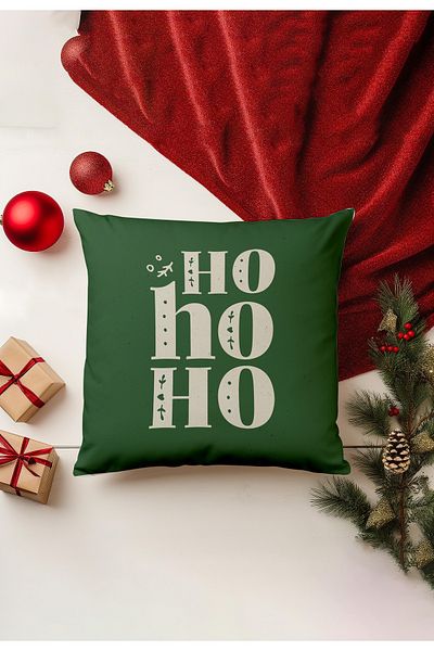 Filamente Christmas Themed Throw Pillow Cover / Christmas - Christmas Cushion Cover (Double-Sided Printed - Hidden Zipper)