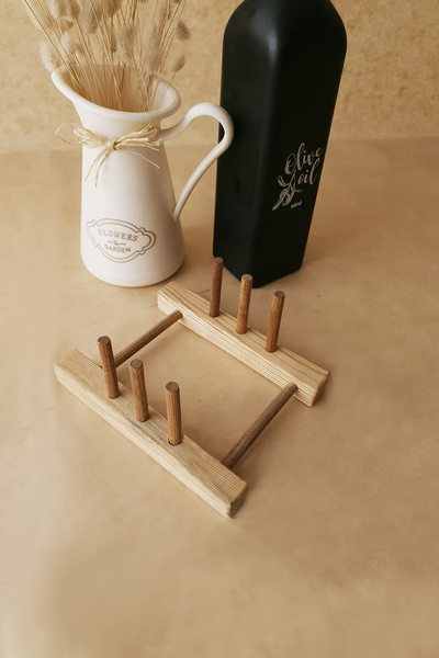 Tezyinat Wood - Pine Wood Wood Cutting Board Stand (for 2 Boards)