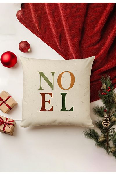 Filamente Christmas Themed Throw Pillow Cover / Christmas - Christmas Cushion Cover (Double-Sided Printed - Hidden Zipper)
