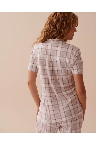 La Vie en Rose Grey Plaid Super Soft Button-down Shirt