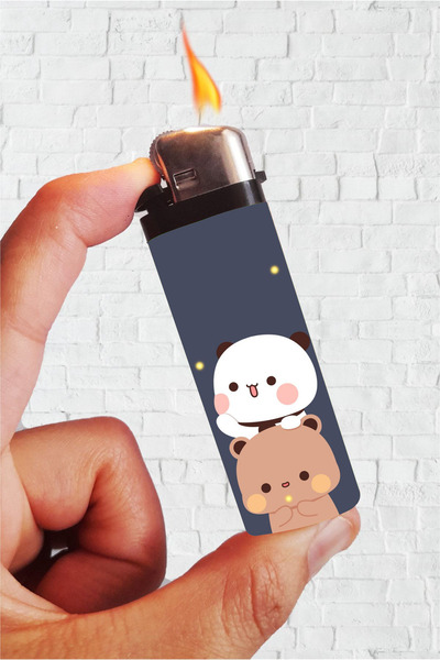 SARANG Çakmak Dudu ile Bubu Love Baskılı Klasik Çakmak