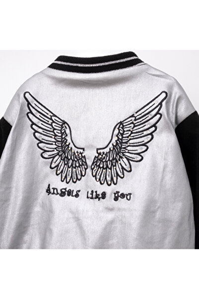 Cumino Cumi̇gi̇rl Silver Long Sleeve Girls' Buttoned Jacket 2-3-4-5 Years Old