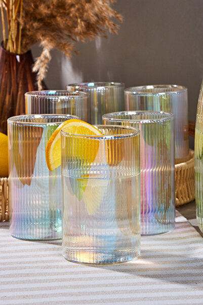 Perotti Savio Çizgi Luster 7 Parça Bardak ve Sürahi Set