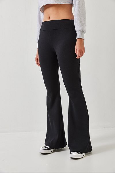 Bianco Lucci Women's High Waist Ribbed Spanish Leg Leggings 0160 60351050