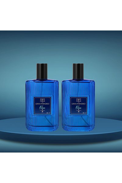 Aqua Di Polo 1987 Aqua di Polo 1987 Gran Paradiso Blue 100 ml EDP Double Men's Perfume Set STCC021382
