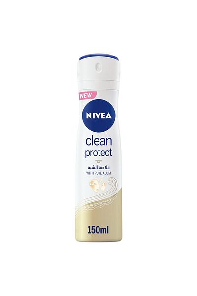 NIVEA - بخاخ مزيل العرق - Clean Protect Pure Alum - 150 مل