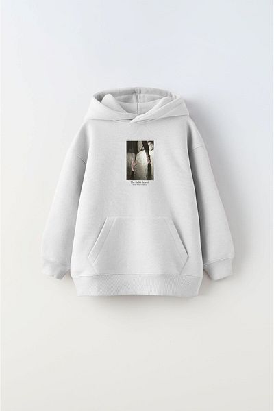 The Champ Clothing Hanorac alb unisex pentru copii - cu glugă, imprimat Ballet School