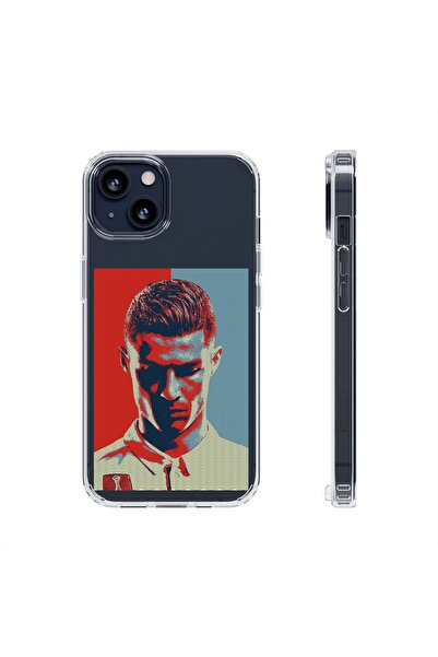 izzytech غلاف هاتف آيفون 14 برو ماكس مطبوع شفاف منقوش عليه غطاء هاتف متين وشفاف