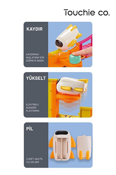 Touchie Co 61-Piece Magnetic DIY Magnet Magnetic Roller Coaster Game Set - Stem