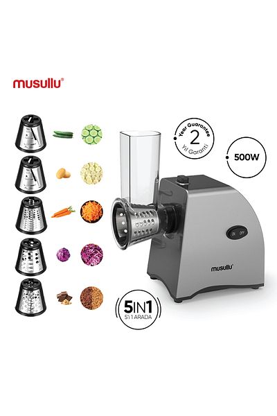 Musullu Grater Machine 5 in 1 Automatic Chopper Slicer