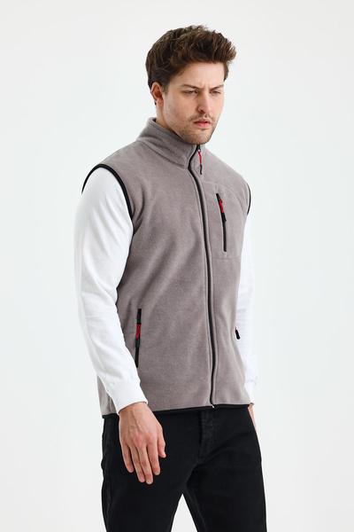 monox Чоловічий спортивний флісовий жилет на блискавці