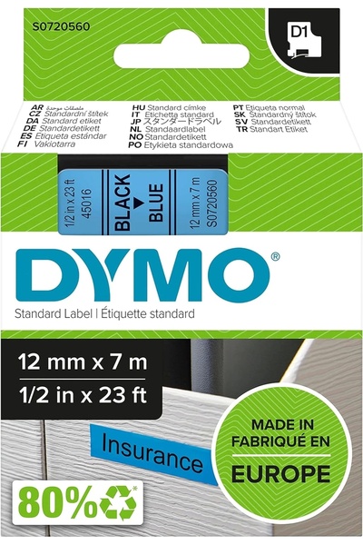 Generic Brand شريط بديل D1 12 مم * 7 متر أزرق/أسود (45016)