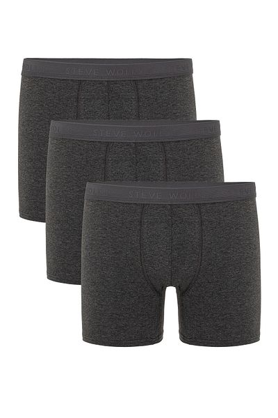 Steve Wolls Ανδρικά μποξεράκια Anthracite 3 τεμαχίων Lycra - 24101