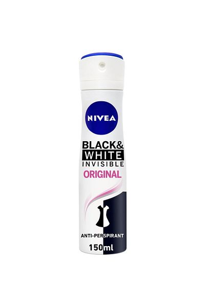 NIVEA نيفيا مزيل عرق بخاخ بلاك اند وايت انفيزبل اورجينال للنساء 150 مل