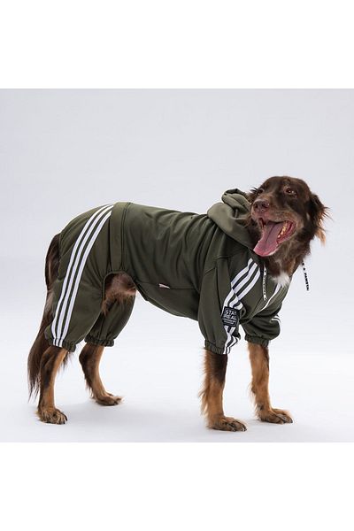 Pawstar Khaki Tuta Medium and Large Breed Dog Jumpsuit Dog Outfit