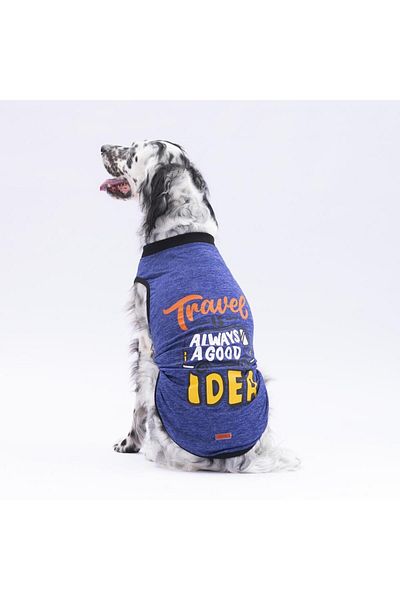 Pawstar Navy Travel - Large Dog T-Shirt and Apparel (15-45 KG)