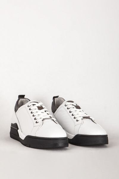 MARCOMEN Λευκά ανδρικά παπούτσια Casual Comfort - Χοντρή σόλα, πραγματικό δέρμα, Mc 17369m