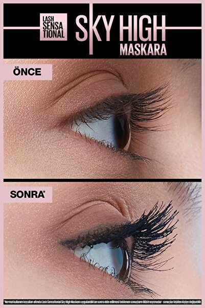 Maybelline New York Lash Sensational Sky High Maskara - Kirpiklerde Limitsiz Uzunluk ve Hacim Etkisi