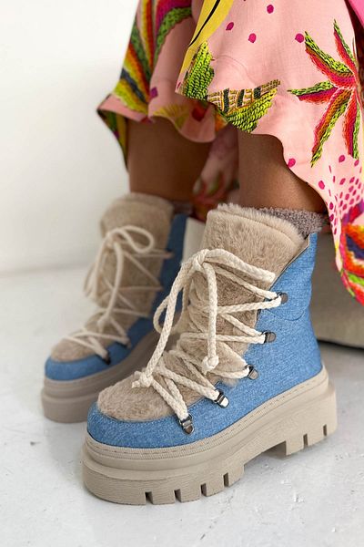 Shoebutik Μποτάκια Norveci Color Denim
