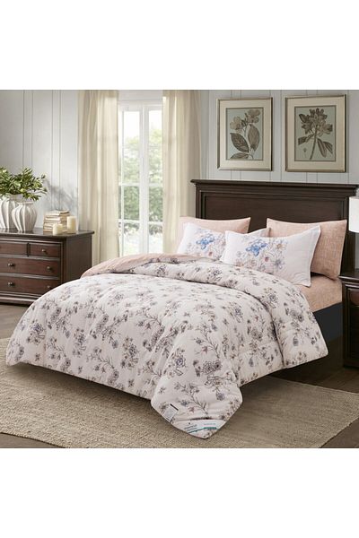 Donetella Printed Bedding Comforter Set 350 Gsm, 6 Pcs King Size,240x260 Cms