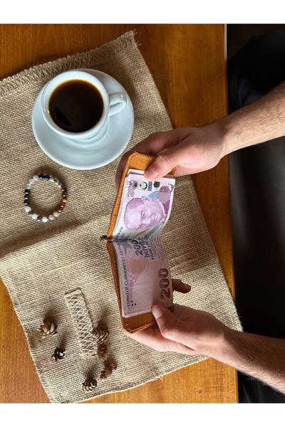 Leather Anatolia Hakiki Deri Para Klipsli Cüzdan, Slim Kartlık Erkek ve Kadın İnce Cüzdan, İnce Pratik Kartlık, İsim Baskısı Yapılır