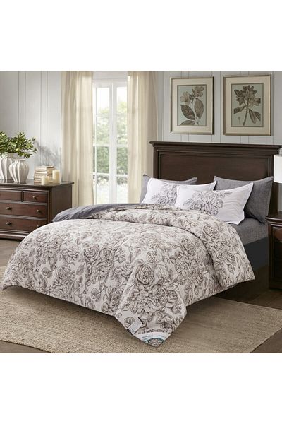 Donetella Lightweight Printed Bedding Comforter Set, 4 Pcs Single Size Fits 170x230 Cms