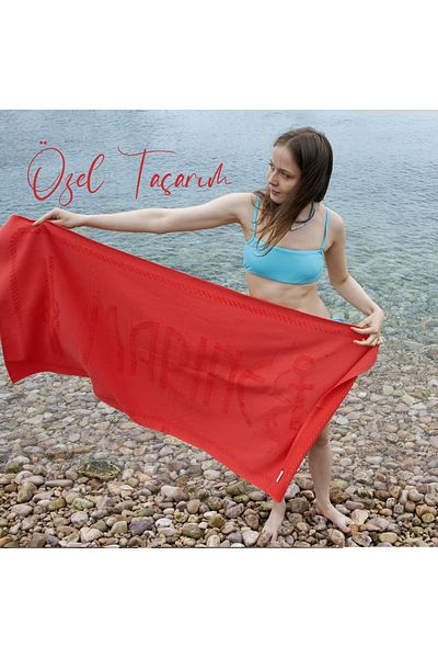 ANEMOSS Anchor Beach Towel – Red, 140x70 Cm