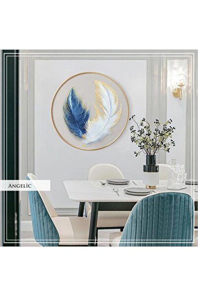 Tablomtr Metal Çerçeveli Gerçek Camlı Yuvarlak Tablo AngelicC Tekli