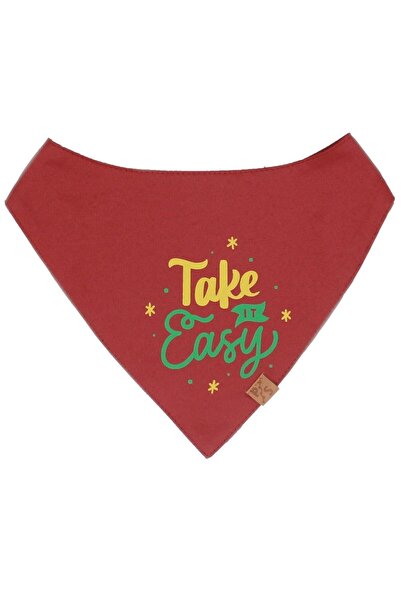 Pawstar Red Take It Easy Kedi Köpek Fuları Pet Bandanası