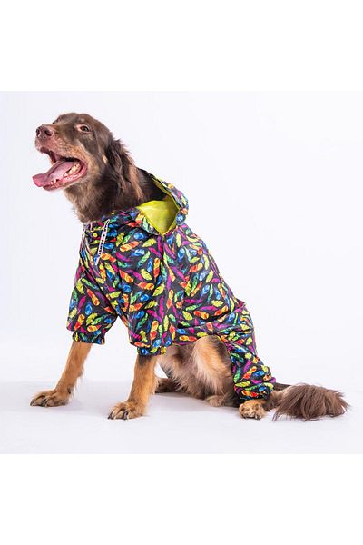 Pawstar Plumis Mesh Medium and Large Breed Dog Jumpsuit Raincoat Dog Raincoat Dog Suit Dog Outfit
