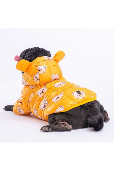 Pawstar Yellow Teddy Puff Dog Coat Dog Raincoat Dog Outfit Dog Dress
