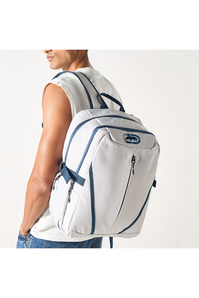 ECKO Unltd Colourblock Backpack with Adjustable Straps and Zip Closure