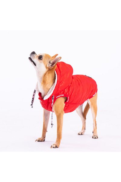 Pawstar Red Railway Anorak Vest Dog Vest Dog Outfit Dog Raincoat