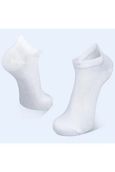 Ayakkabı Ülkesi Πολυτελής Ποιότητας Οικονομικές Unisex Κάλτσες 3 τεμαχίων Λευκές κοντές μποτάκια