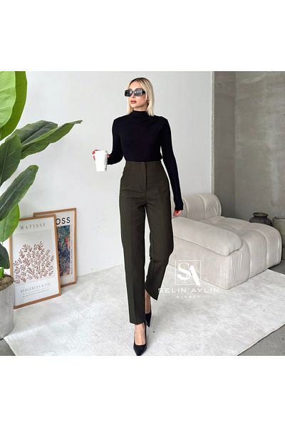 KAROL Flatolu Trousers - Khaki
