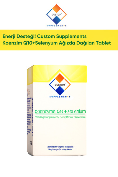 Custom Supplements ®   أنزيم Q10 + قرص سيلينيوم للفم (30 قرصًا)