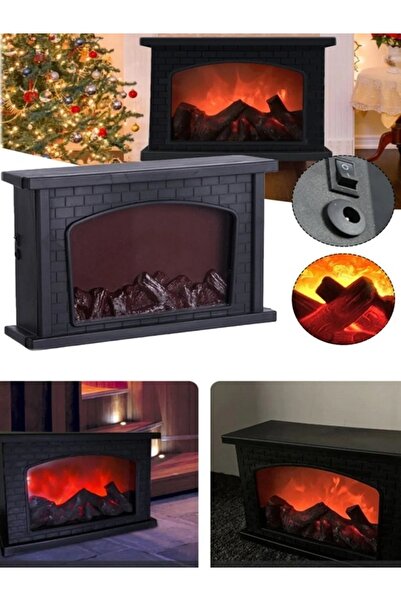 MOBGİFT Mobgift Şömine Dekoratif Yatak Odası Ve Salon Için Ledli Gece Lambası...