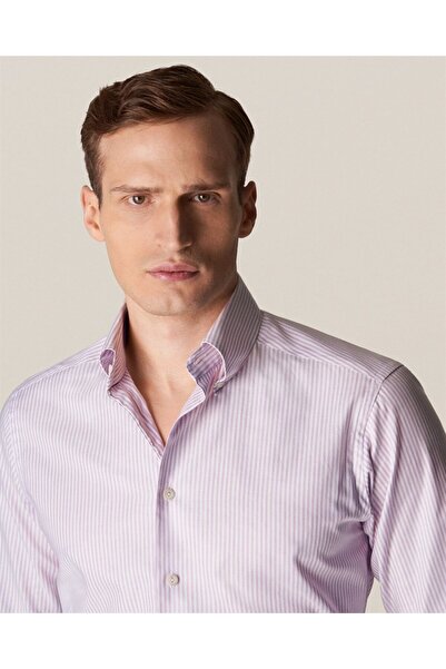 Eton Pembe Çizgili Erkek Gömlek