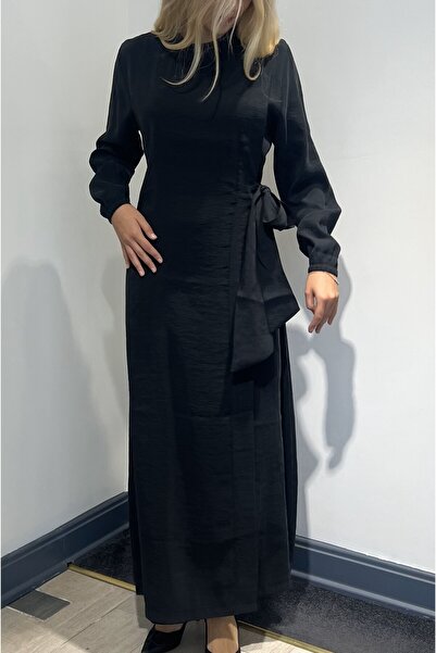 Invee Modal Kumaş Siyah Elbise