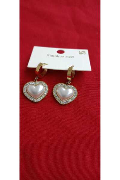 shop أقراط من الفولاذ من الدرجة الأولى بدون تشويه من حجر اللؤلؤ والزركون