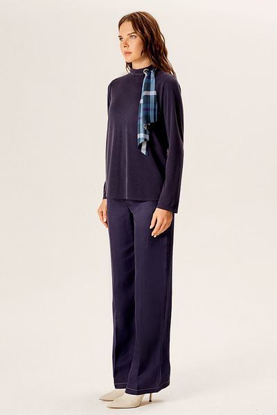 Naramaxx Turtleneck Scarf Combed Cotton Blouse