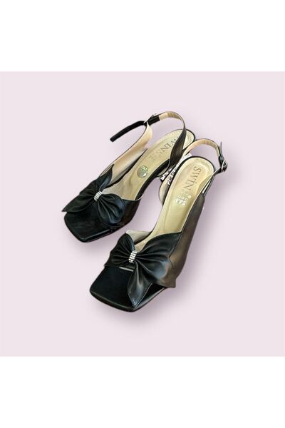 İpek Silk Black Stone Transparent High Heels