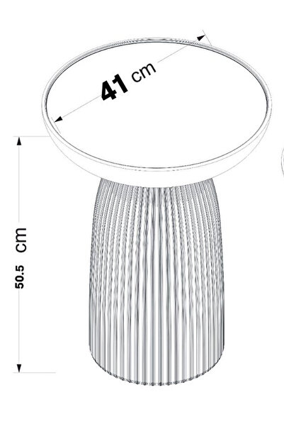 midoser Bohem Mantar Sehpa Ay Taşı - 50 Cm