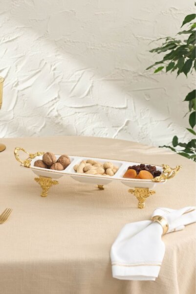 Karaca Home Karaca Crown Dekoratif 3'lü Çerezlik 37,5X14,6X8 cm