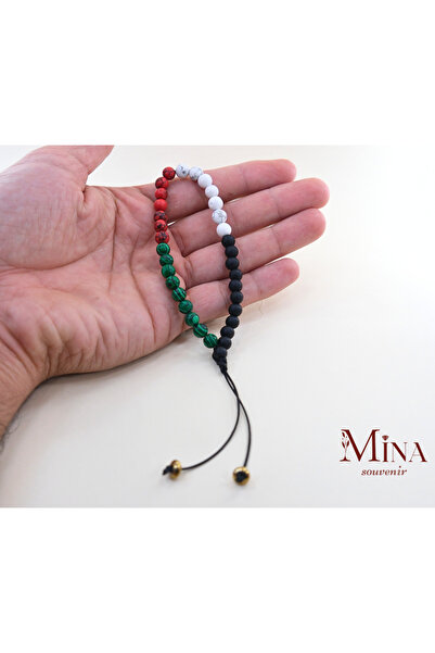 Mina Souvenir Doğal Taş Bileklik Tesbih Filistin Teması Mavera Model Bileklik
