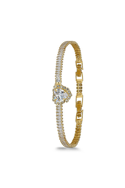 Forentina Altın Kaplama Kalpli Baget Bileklik PS3824